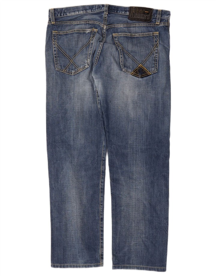 Roy Rogers Herre Distressed Straight Jeans W35 L29 Blå