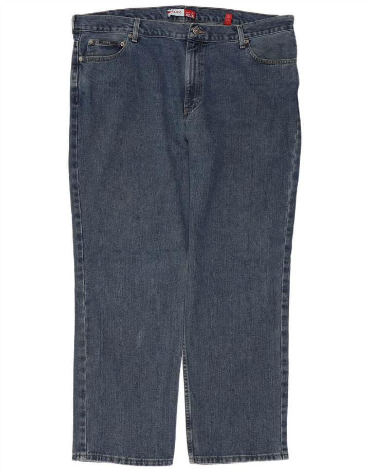 IZOD Straight jeans til mænd W42 L32 blå bomuld