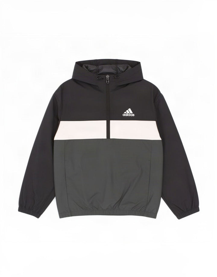 Adidas hættetrøje til drenge regnjakke 7-8 år Sort Colourblock