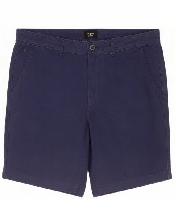 Superdry Chino Shorts til mænd store W34 marineblå bomuld