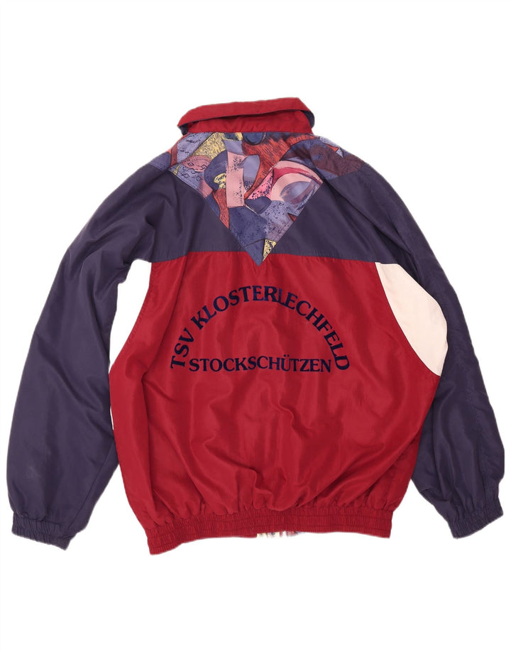 VINTAGE Grafisk træningsdragt til mænd Topjakke 2XL Navy Blue Colourblock