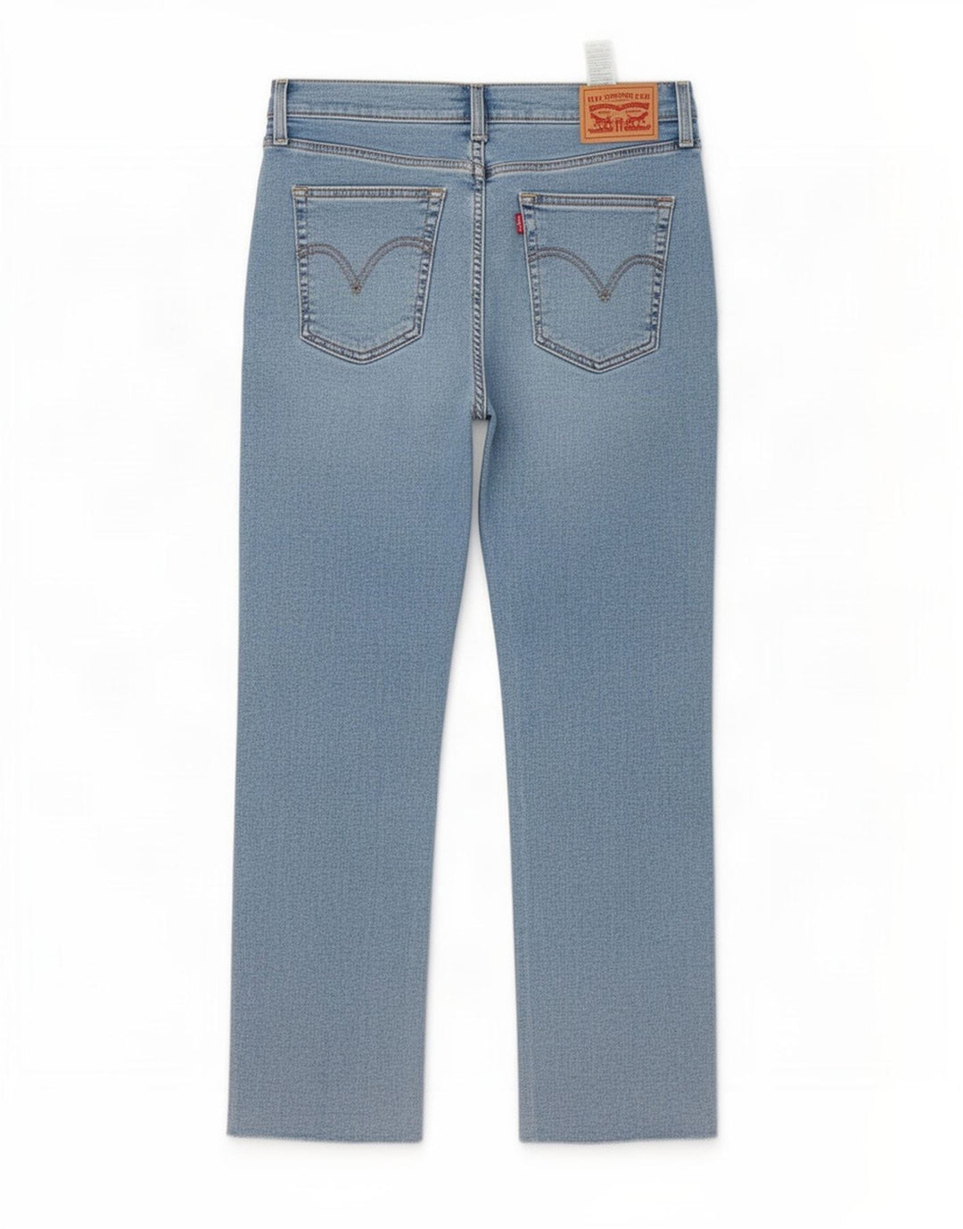Levi's Dame Distressed Straight Jeans W30 L27 Blå Bomuld