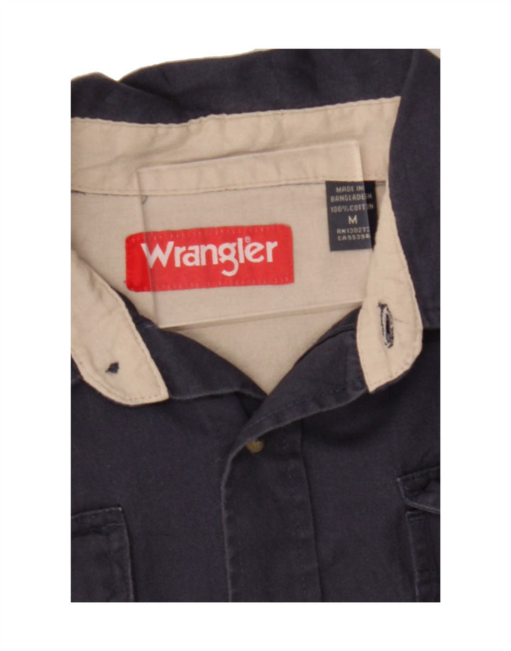 WRANGLER Mens Shirt Medium Navy Blue Cotton Vintage Wrangler and Second-Hand Wrangler from Messina Hembry 