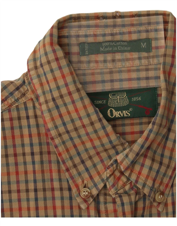 Orvis Herreskjorte Medium Khaki Gingham Cotton