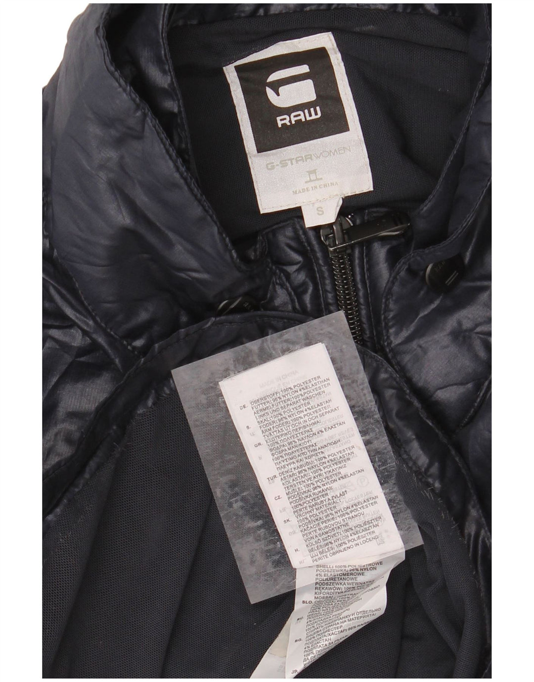 G-STAR Womens Padded Jacket UK 10 Small Navy Blue Polyester