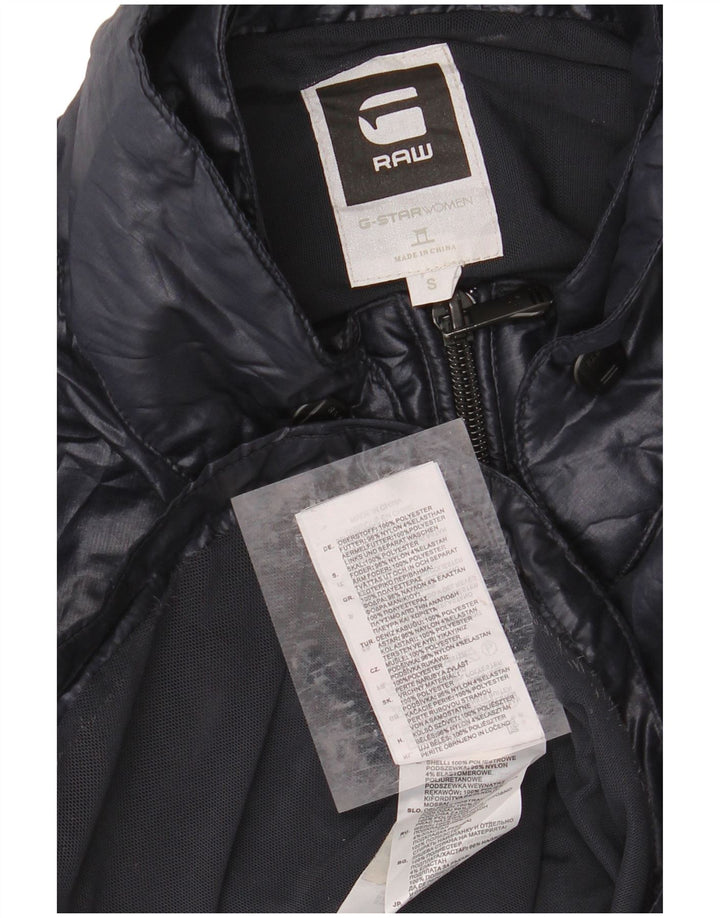 G-STAR Womens Padded Jacket UK 10 Small Navy Blue Polyester