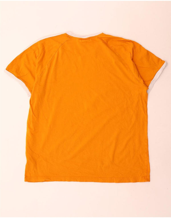 Adidas Herre T-Shirt Top 2XL Orange Bomuld