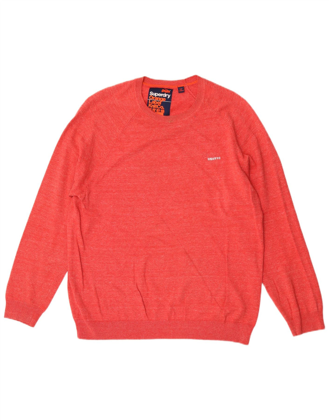 Superdry Herre sweater med rund hals XL rød bomuld