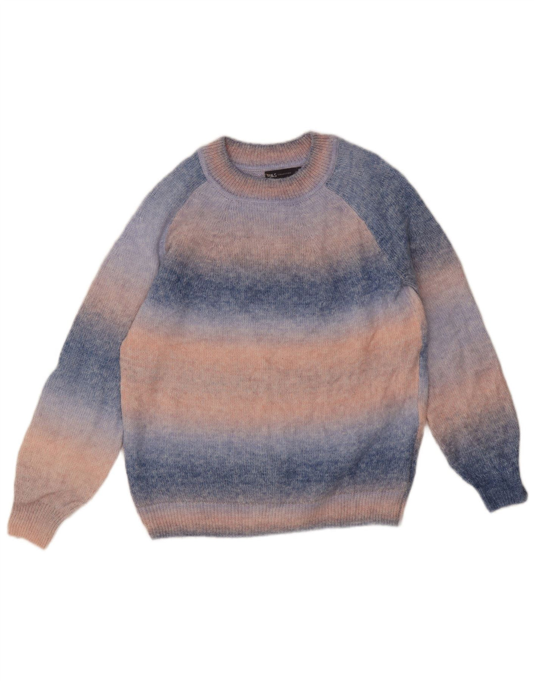 Marks & Spencer Herre sweater med rund hals, lille blå slipsfarve akryl