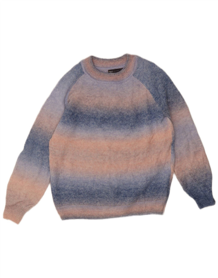 Marks & Spencer Herre sweater med rund hals, lille blå slipsfarve akryl