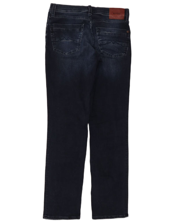 Mustang Mens Washington Slim Jeans W33 L34 Navy Blue Cotton