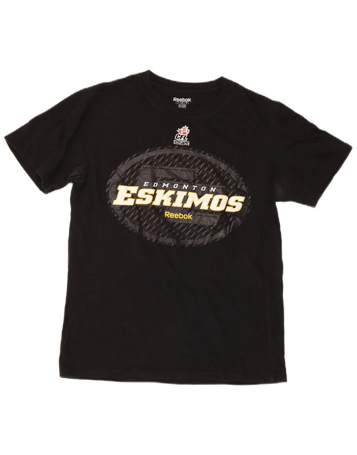 Reebok Herre Regular Graphic T-Shirt Top Lille sort bomuld