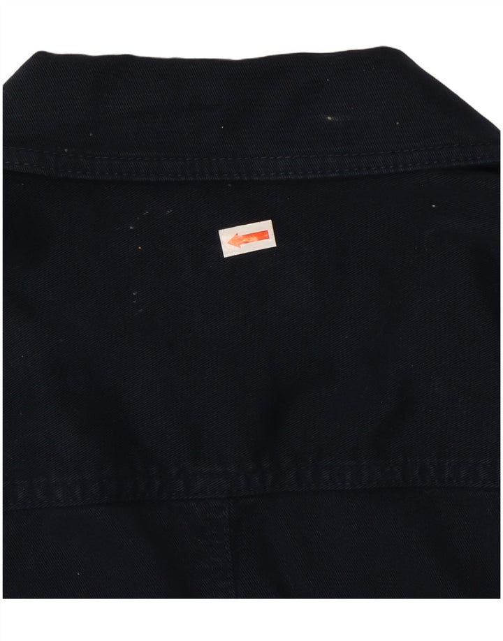 LAURA ASHLEY Dame 2-knaps blazerjakke UK 12 medium marineblå bomuld