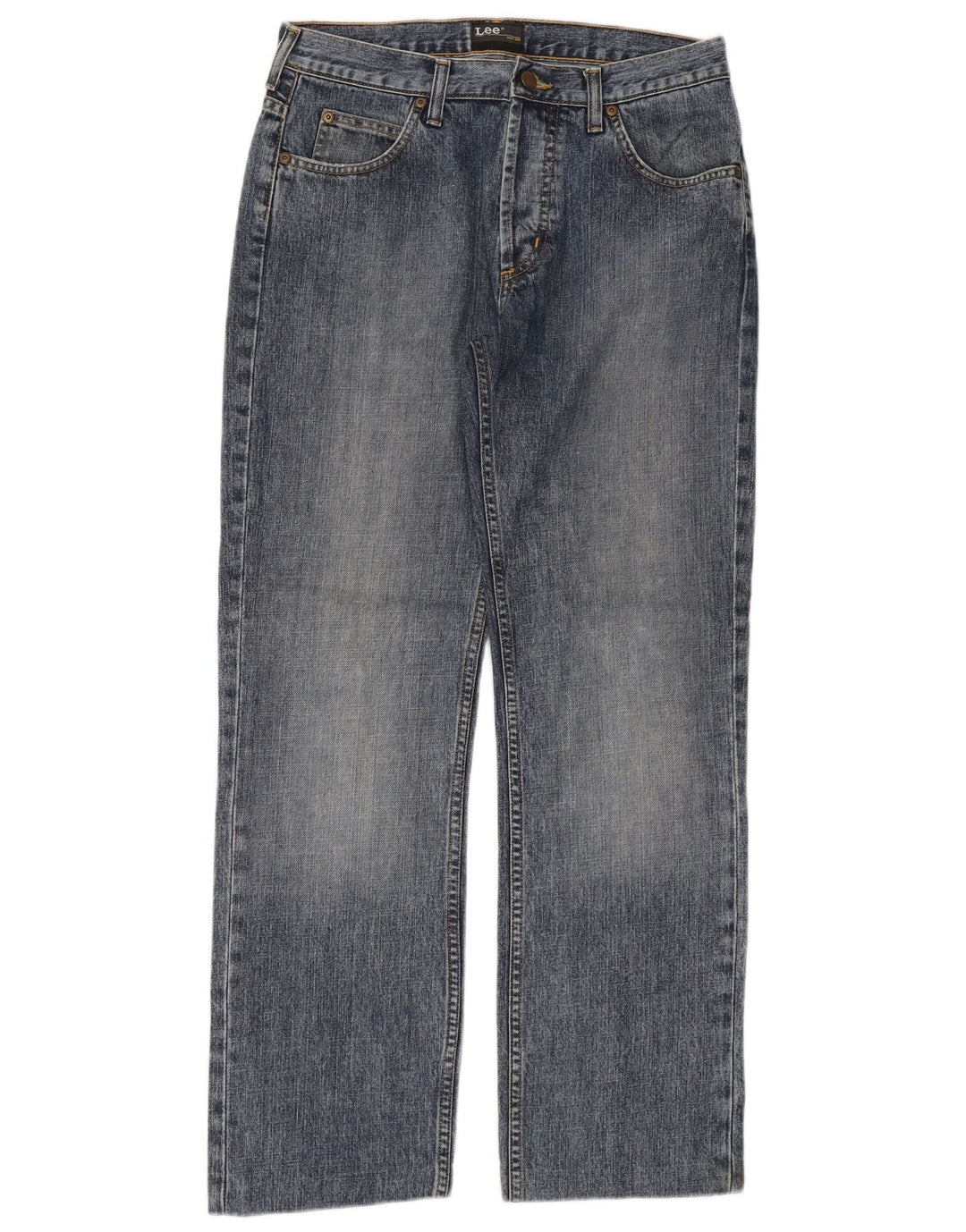Lee Mens Seattle Straight Jeans W31 L30 Blå Bomuld