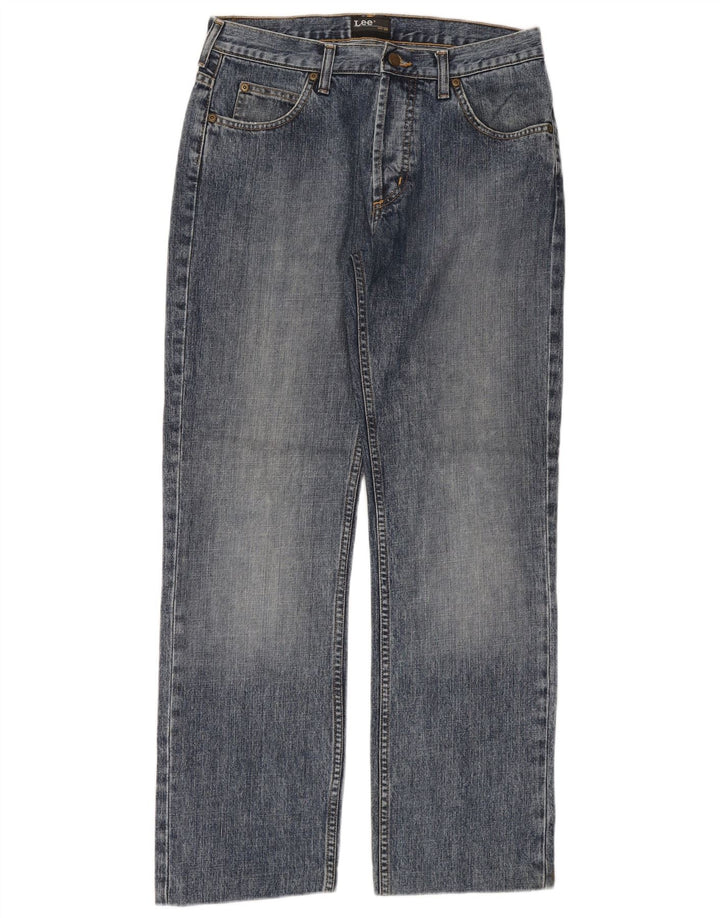 Lee Mens Seattle Straight Jeans W31 L30 Blå Bomuld
