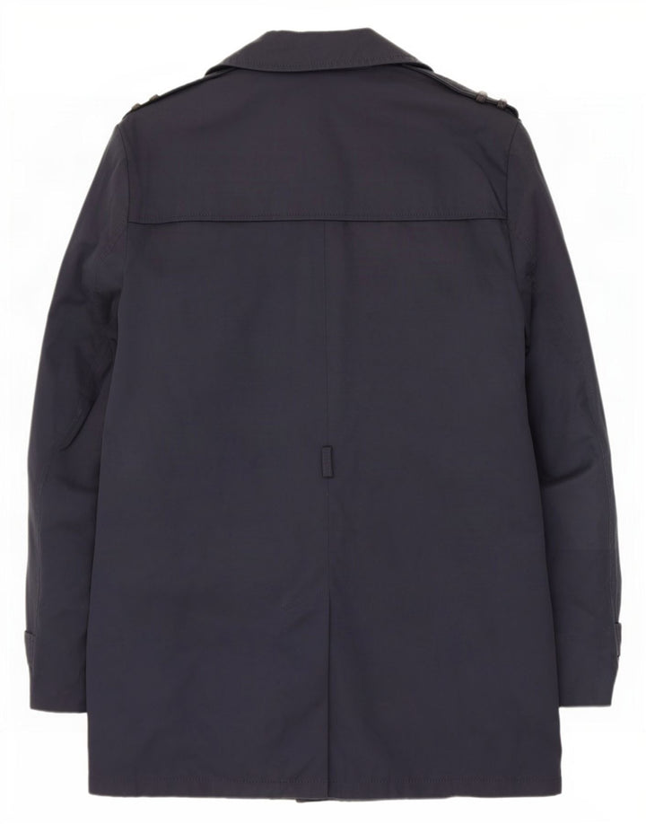 Hugo Boss Trench Coat til mænd EU 48 Mellem marineblå bomuld