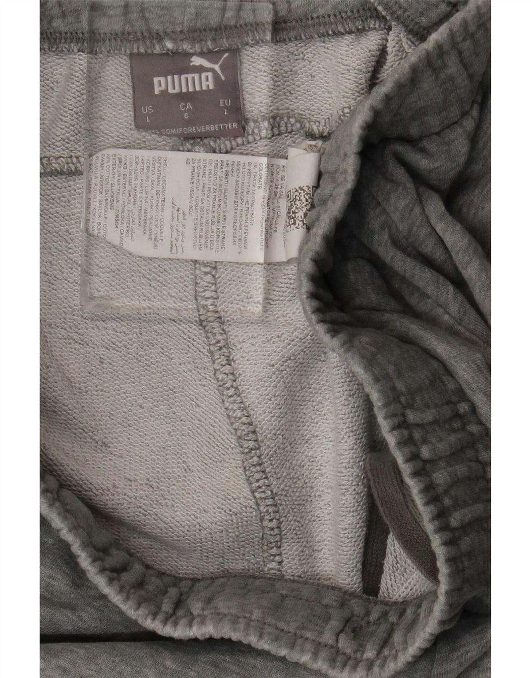 Puma Sportshorts til mænd, store grå flækkede bomuld