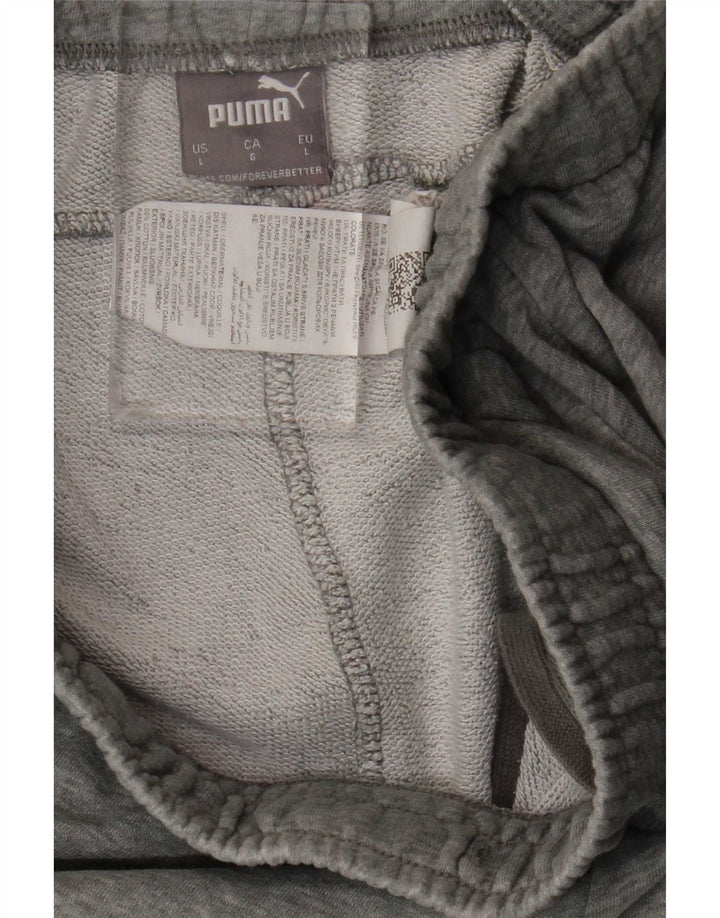Puma Sportshorts til mænd, store grå flækkede bomuld