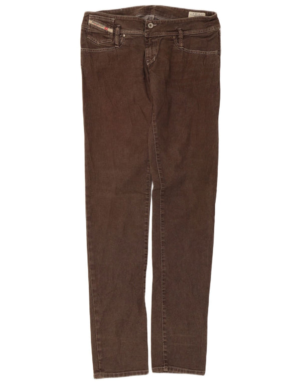 Diesel Womens Slim Jeans W32 L35 Brown Cotton