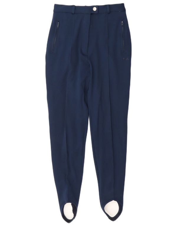 Fila Dame Stigbøjle Casual Bukser IT 44 Medium W28 L30 Marineblå Akryl