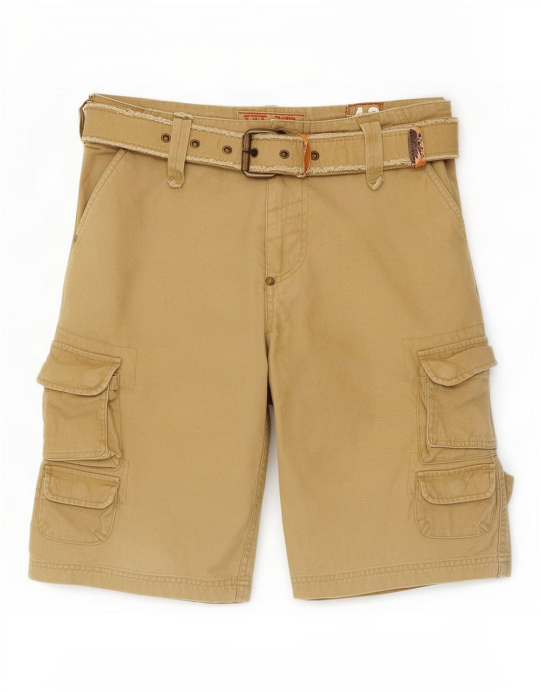 Vintage Herre Cargo Shorts IT 48 Medium W32 Khaki Bomuld