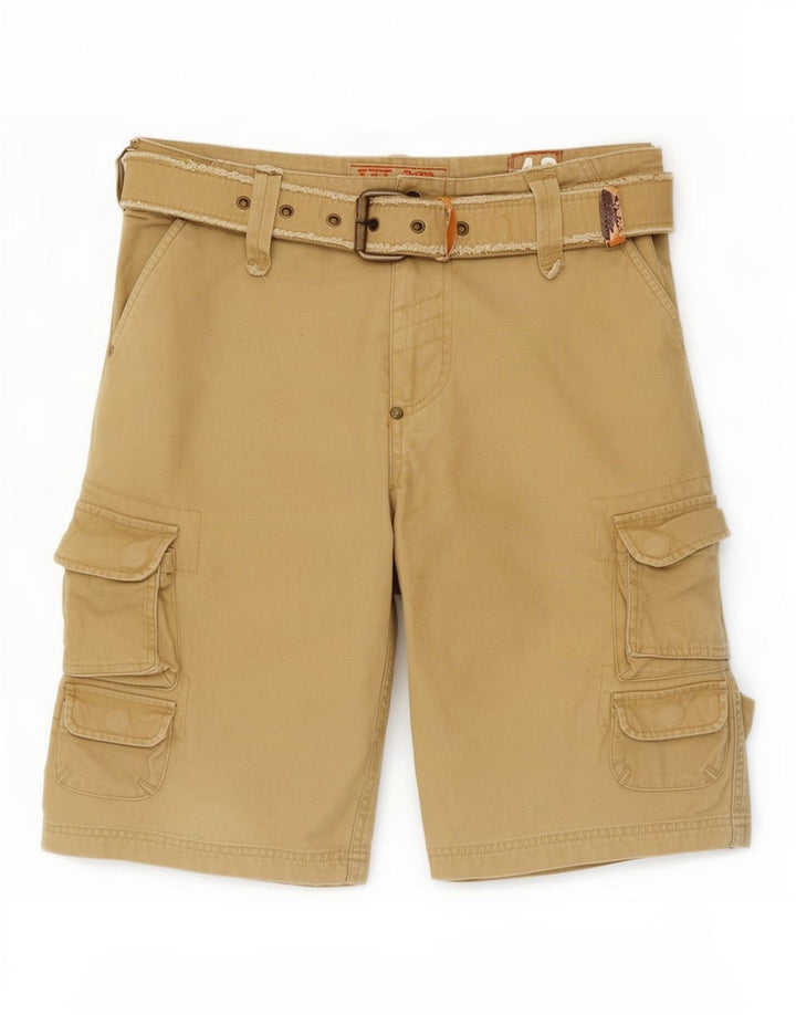 Vintage Herre Cargo Shorts IT 48 Medium W32 Khaki Bomuld