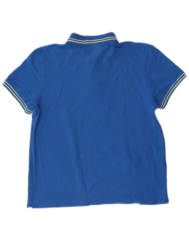 Lotto herre polo shirt lille blå stribet bomuld