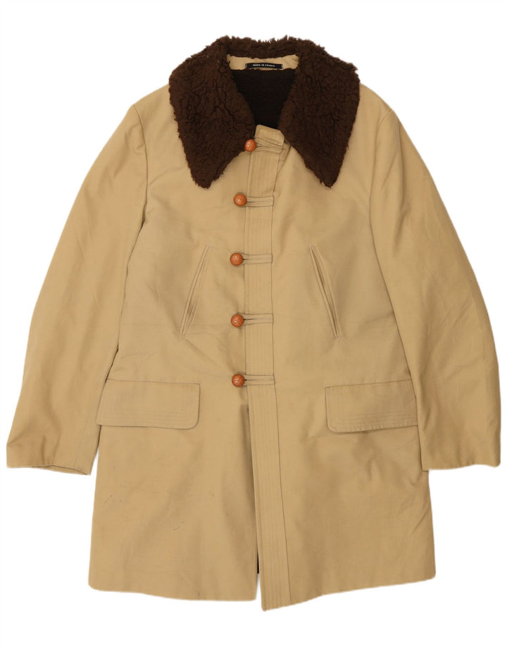 Vintage Sherpa-overfrakke til mænd IT 50 Medium Beige