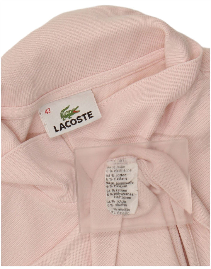 Lacoste Dame Polo Shirt Størrelse 42 Large Pink Bomuld