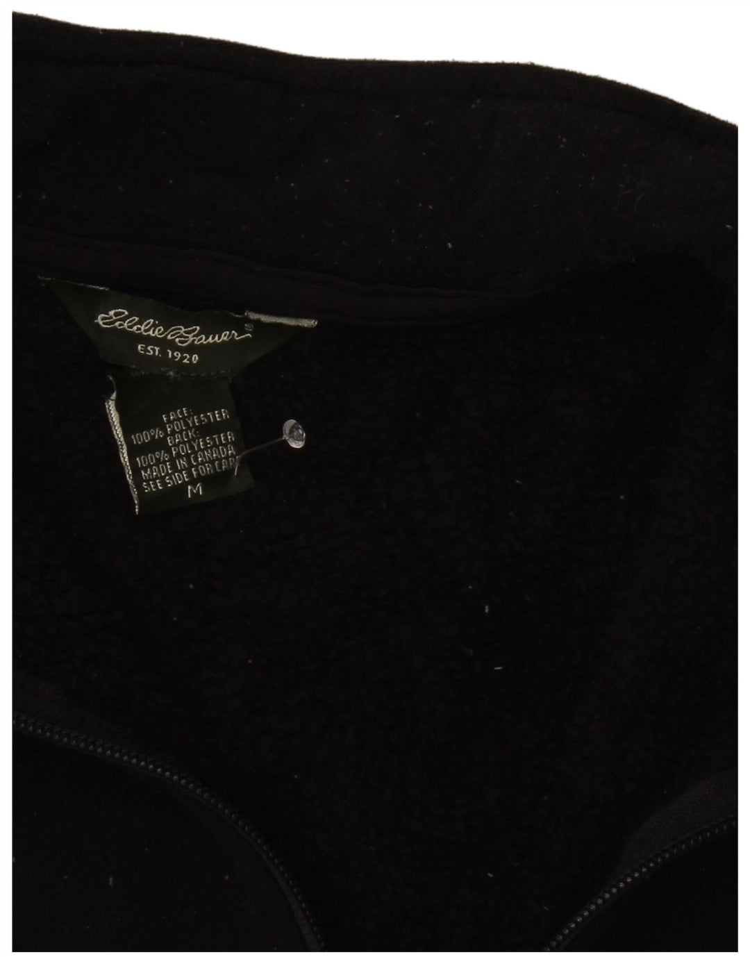 Eddie Bauer Dame Fleece Jumper med lynlås DK 12 Medium Sort Polyester