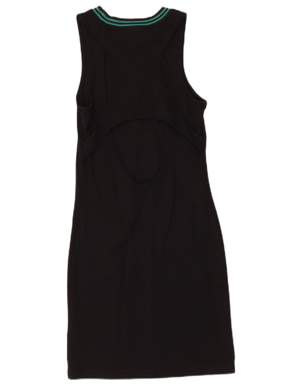 Topshop Womens Sleeveless Bodycon Dress UK 8 Small Black Viscose
