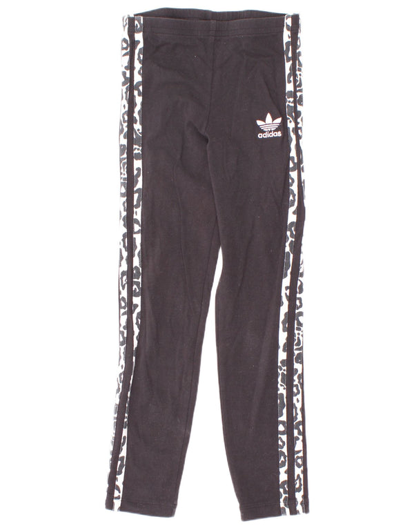Adidas Girls Leggings 6-7 år Sort dyreprint bomuld