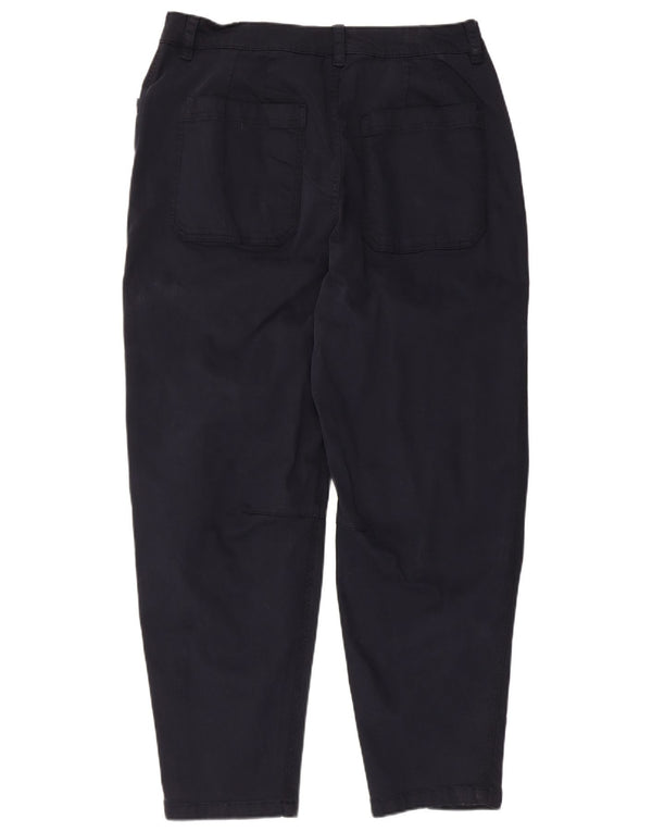 Fat Face Womens Tapered Casual Trousers UK 14 Large W34 L27 Navy Blue
