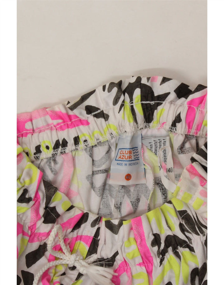 C&A Womens Casual Shorts EU 40 Medium W30 Multicoloured Geometric Cotton Vintage C&A and Second-Hand C&A from Messina Hembry 