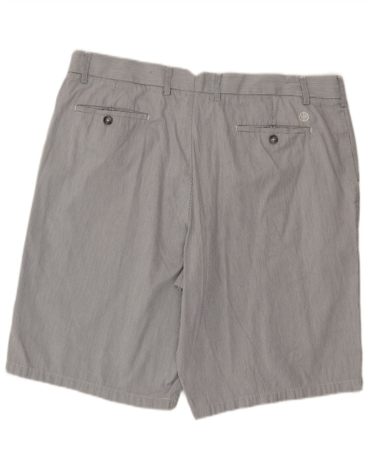 Marks & Spencer Herre Chino Shorts W40 XL Gråstribet bomuld