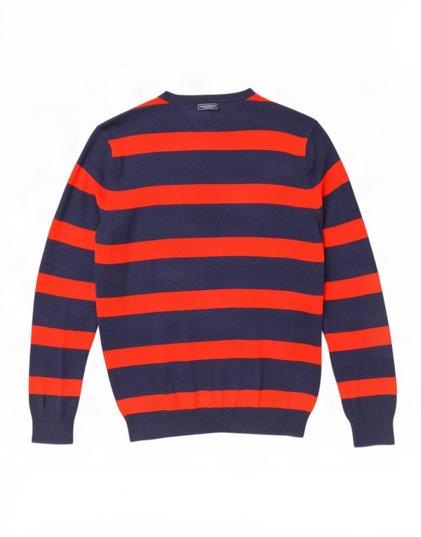 Tommy Hilfiger Herre V-hals sweater Stor marineblå stribet bomuld
