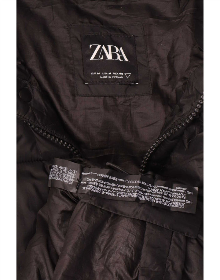 Zara Polstret Herrejakke UK 38 Medium Sort Polyamid