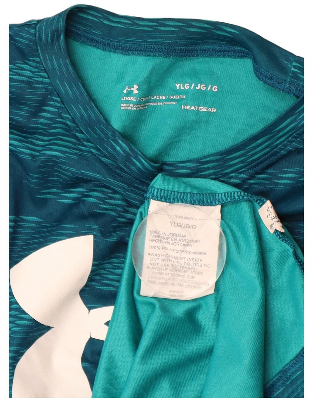 UNDER ARMOUR Drenge Heat Gear Grafisk T-shirt Top 11-12 år Stor Blå