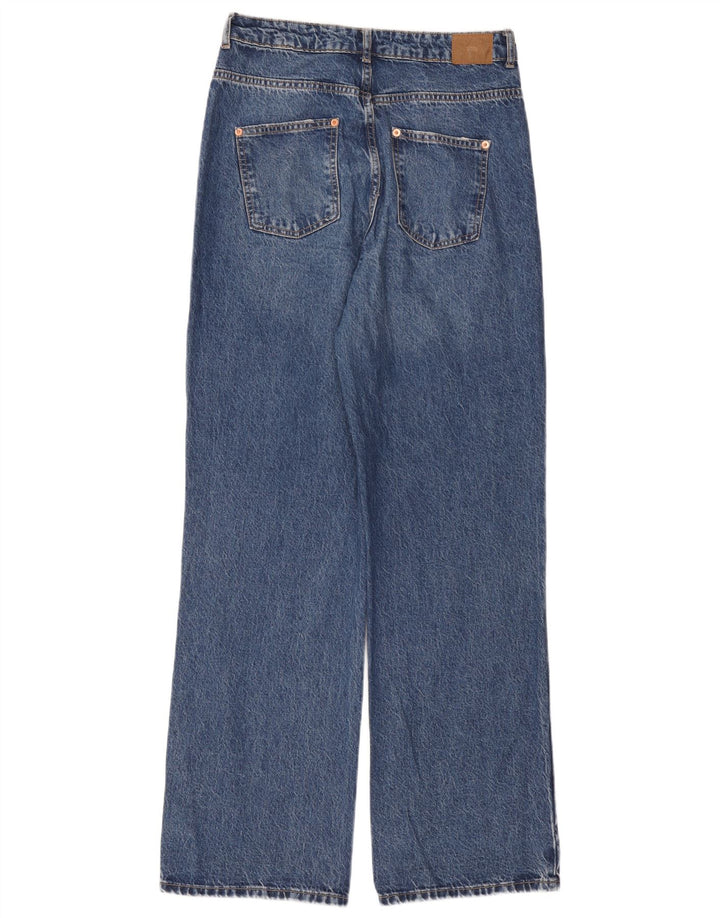 Zara Dame Straight Jeans EU 40 Medium W30 L33 Blå Bomuld