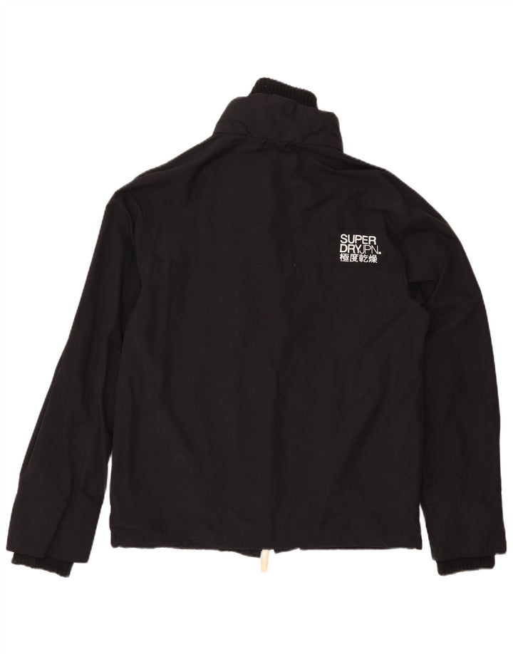 Superdry Womens The Windcheater Windbreaker Jacket UK 18 XL Sort Nylon