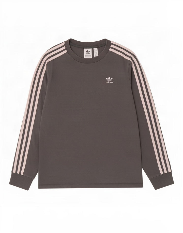 Adidas Dame Top Langærmet UK 8 Lille Grå Bomuld