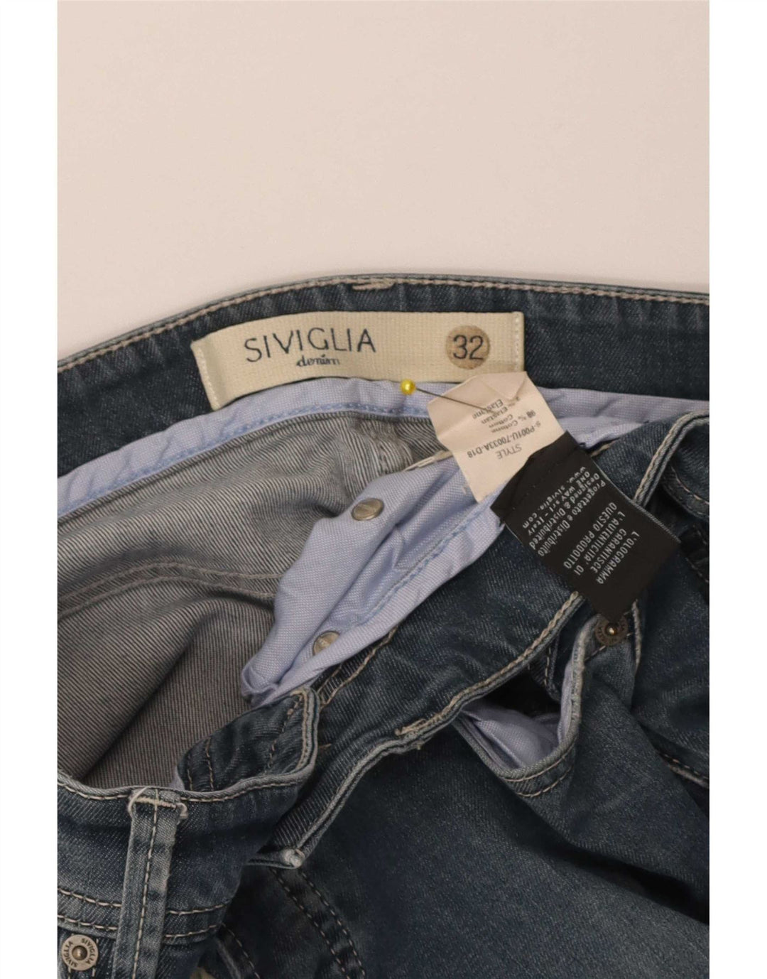 SIVIGLIA Straight jeans til mænd W32 L32 blå bomuld