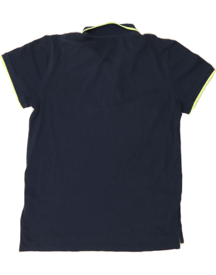 GAUDI Mens Polo Shirt Medium Navy Blue Cotton Vintage Gaudi and Second-Hand Gaudi from Messina Hembry 