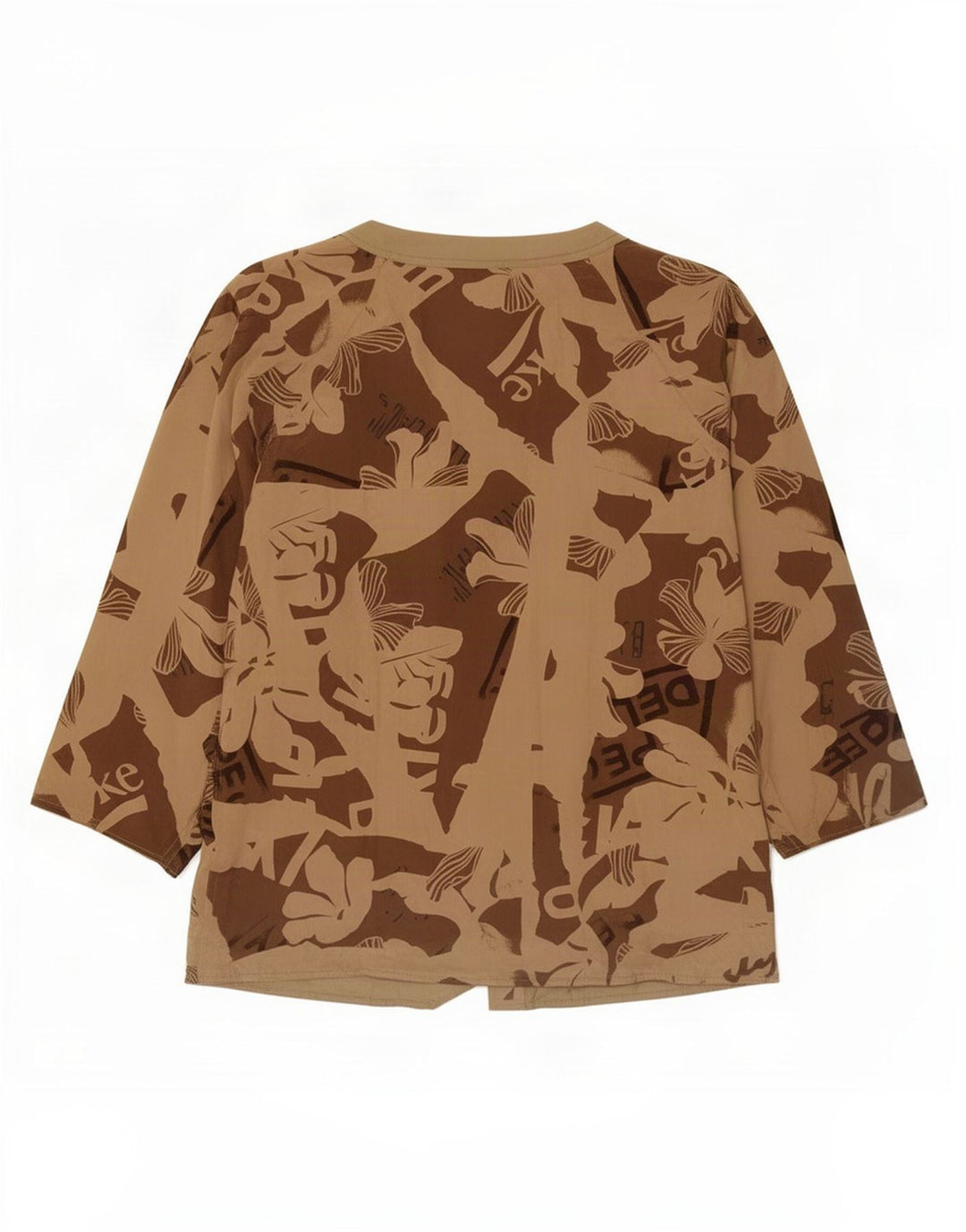 Pancaldi & B Dame abstrakt mønster blazerjakke UK 18 XL Khaki Modern