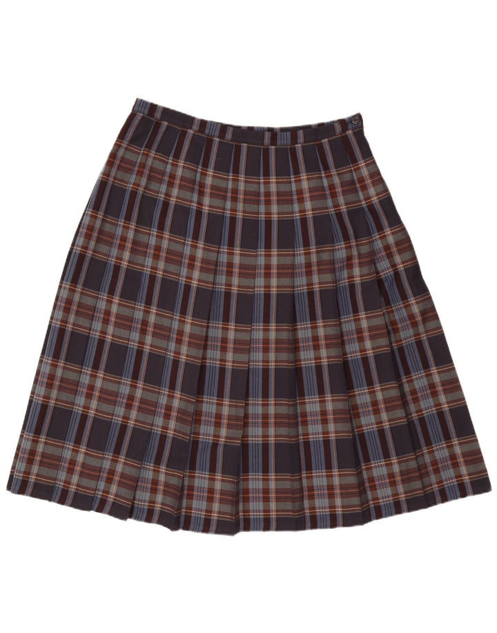 Eastex plisseret nederdel til kvinder str. 18 XL W36 brun ternet polyester