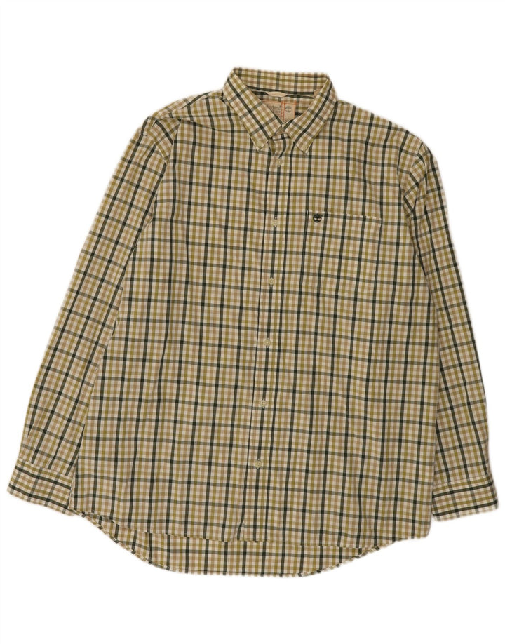 Timberland Herreskjorte XL Grøn Gingham Bomuld