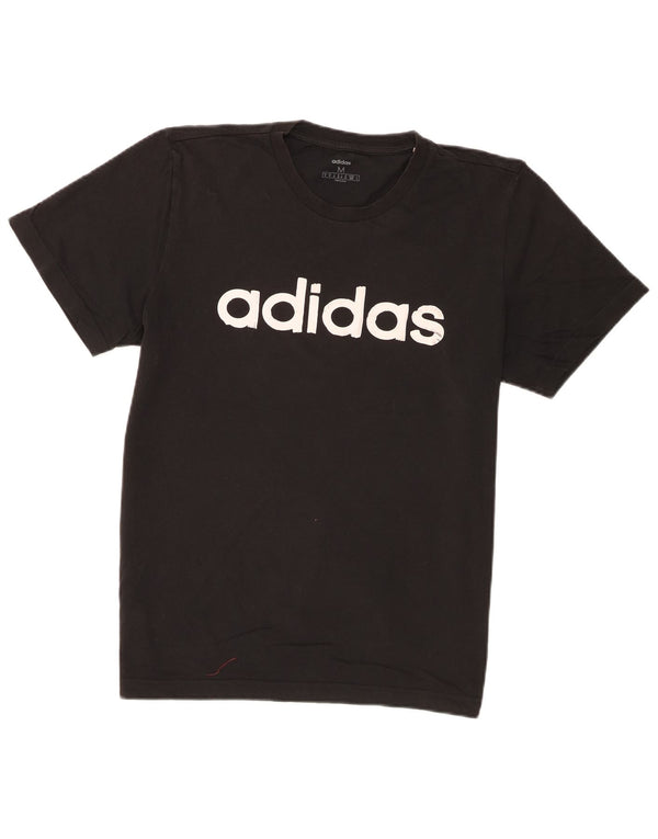 Adidas Herre grafisk T-shirt Top Medium Sort Bomuld