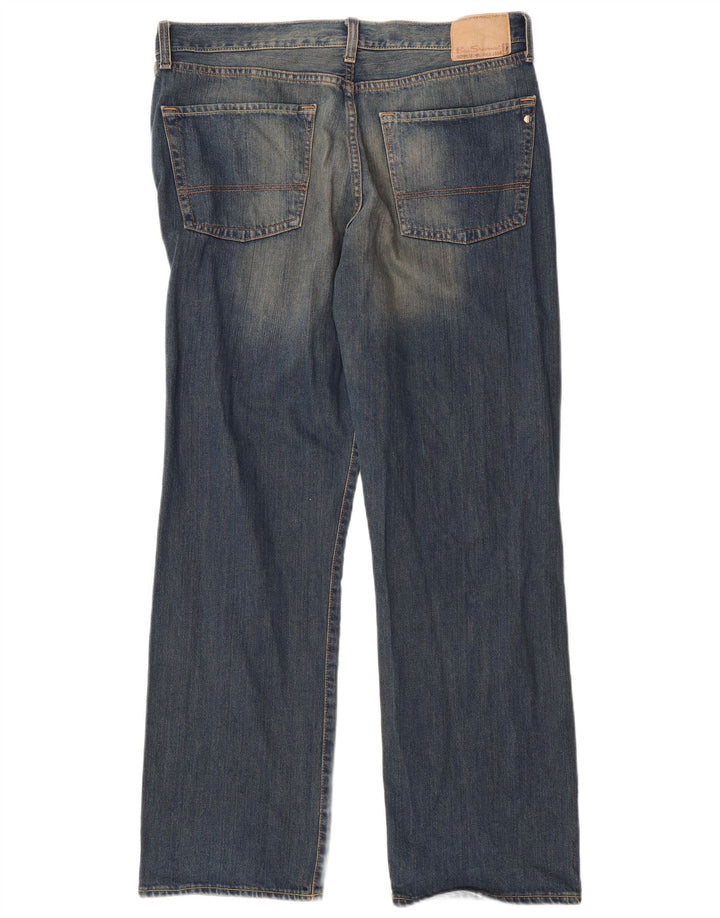 BEN SHERMAN Straight jeans til mænd W36 L32 blå bomuld