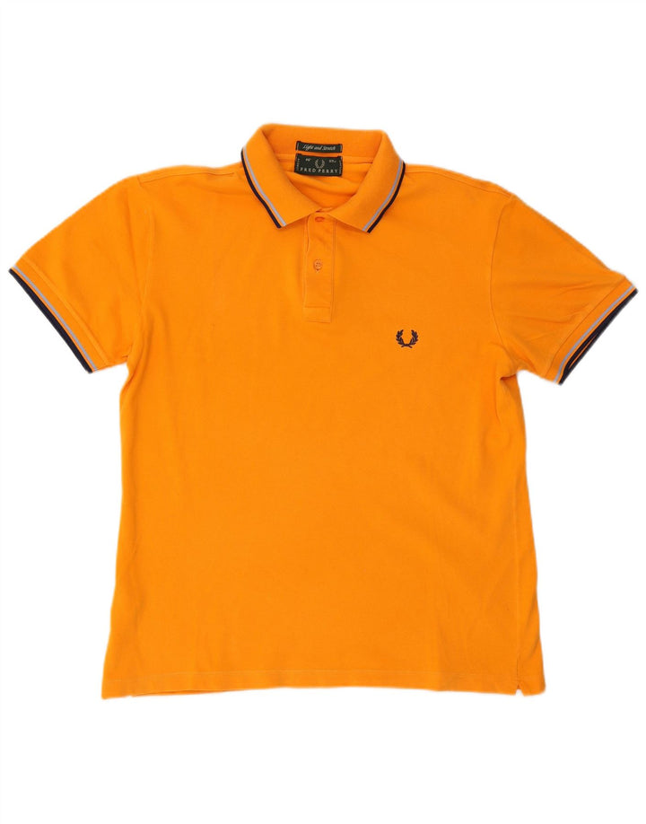 Fred Perry Herre let og stræk poloskjorte stor orange bomuld