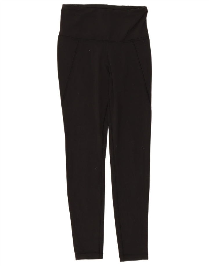 REEBOK Dame Leggings UK 8/10 Small Black